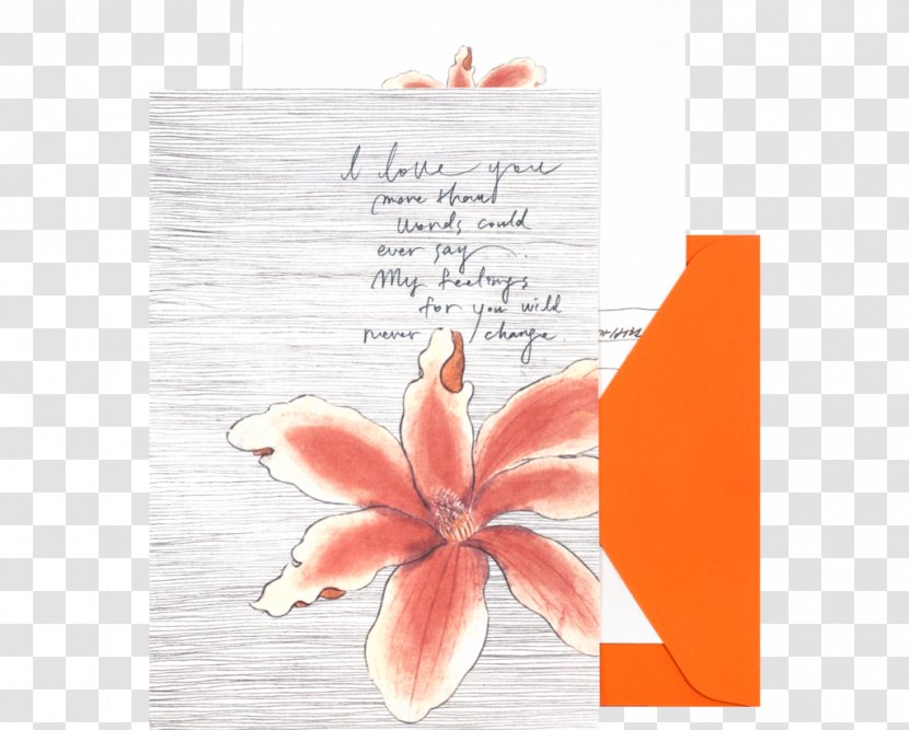 Paper Poster Greeting & Note Cards Stationery - Gangnam District - Lily Orange Transparent PNG