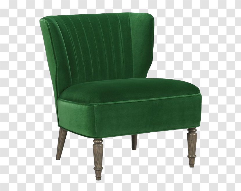 Club Chair Green Tufting Furniture - Curtain - Velvet Seat Transparent PNG