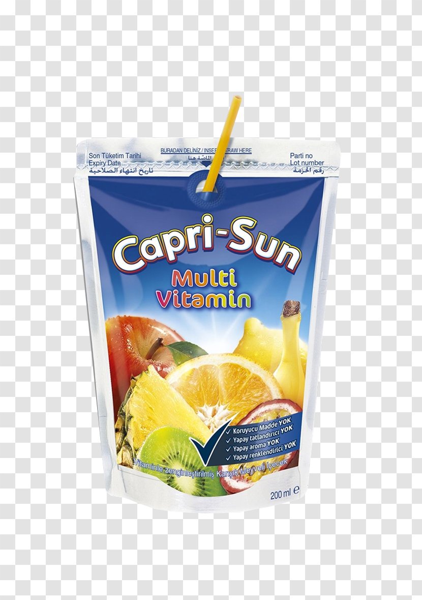 Orange Juice Capri Sun Strawberry Drink - Junk Food Transparent PNG