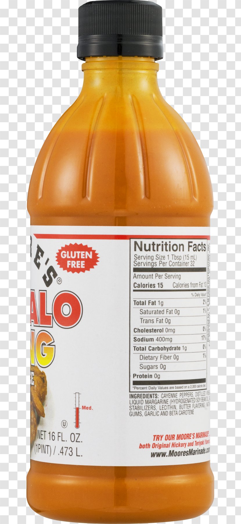 Buffalo Wing Condiment Product Sauce Ounce - Bottle - Cauliflower Wings Transparent PNG