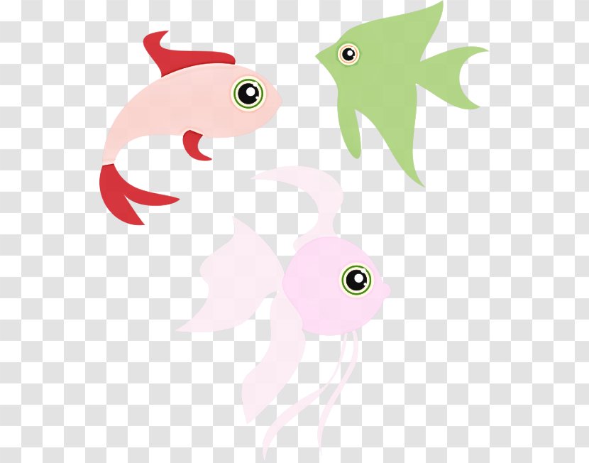 Cartoon Pink Clip Art Fish - Tail Animal Figure Transparent PNG