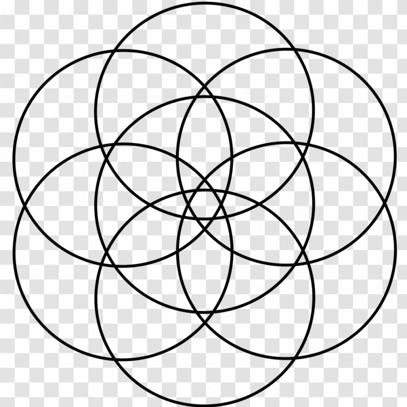 Overlapping Circles Grid Sacred Geometry Mandala - Tree Of Life - Circle Transparent PNG
