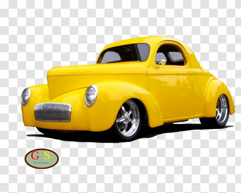 Classic Car Vintage Automotive Design Mid-size - Yellow Transparent PNG