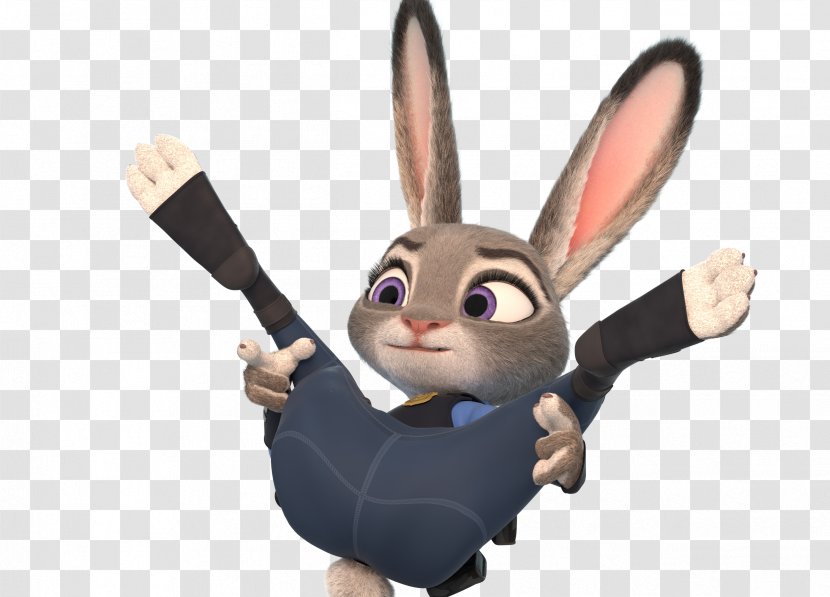 Lt. Judy Hopps Domestic Rabbit Hare - Stuffed Toy - Gabriella Wilde Transparent PNG