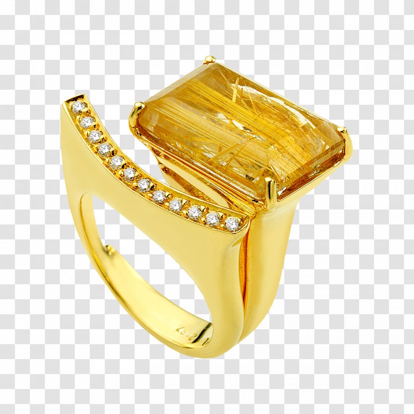 Ring Gold Jewellery Rutilated Quartz - Metal Transparent PNG