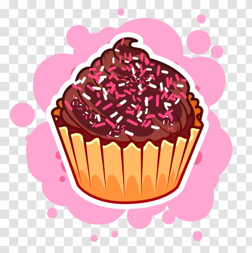 Christmas Cupcakes Molten Chocolate Cake Muffin - Cup - Vector Ice Cream Transparent PNG