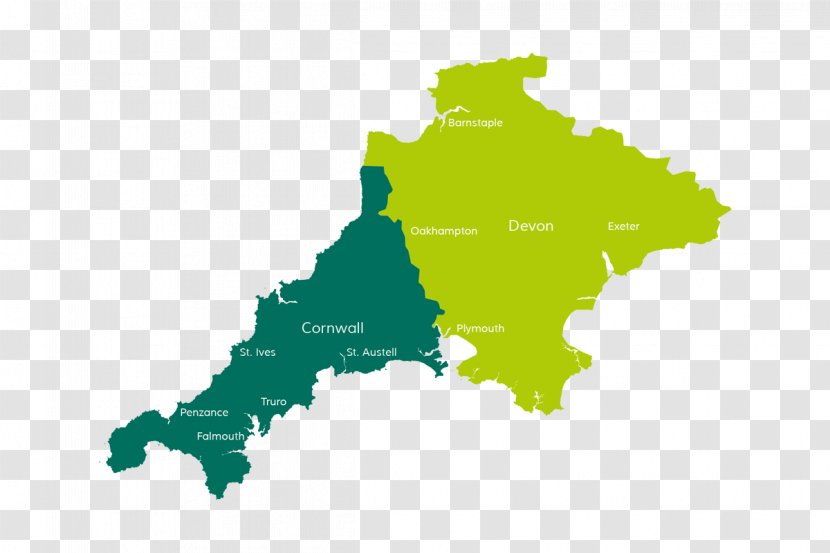 Devon North Somerset South West Coast Path Road Map - Linguistic Transparent PNG