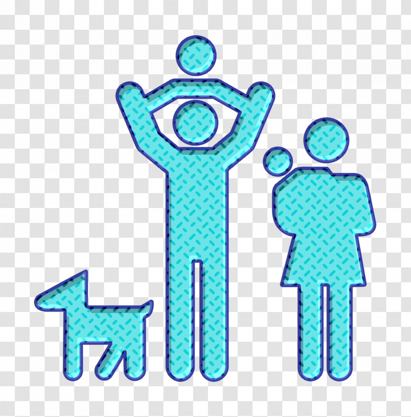 People Icon Family Group Of Father And Mother With Two Babies And A Dog Icon Family Icons Icon Transparent PNG