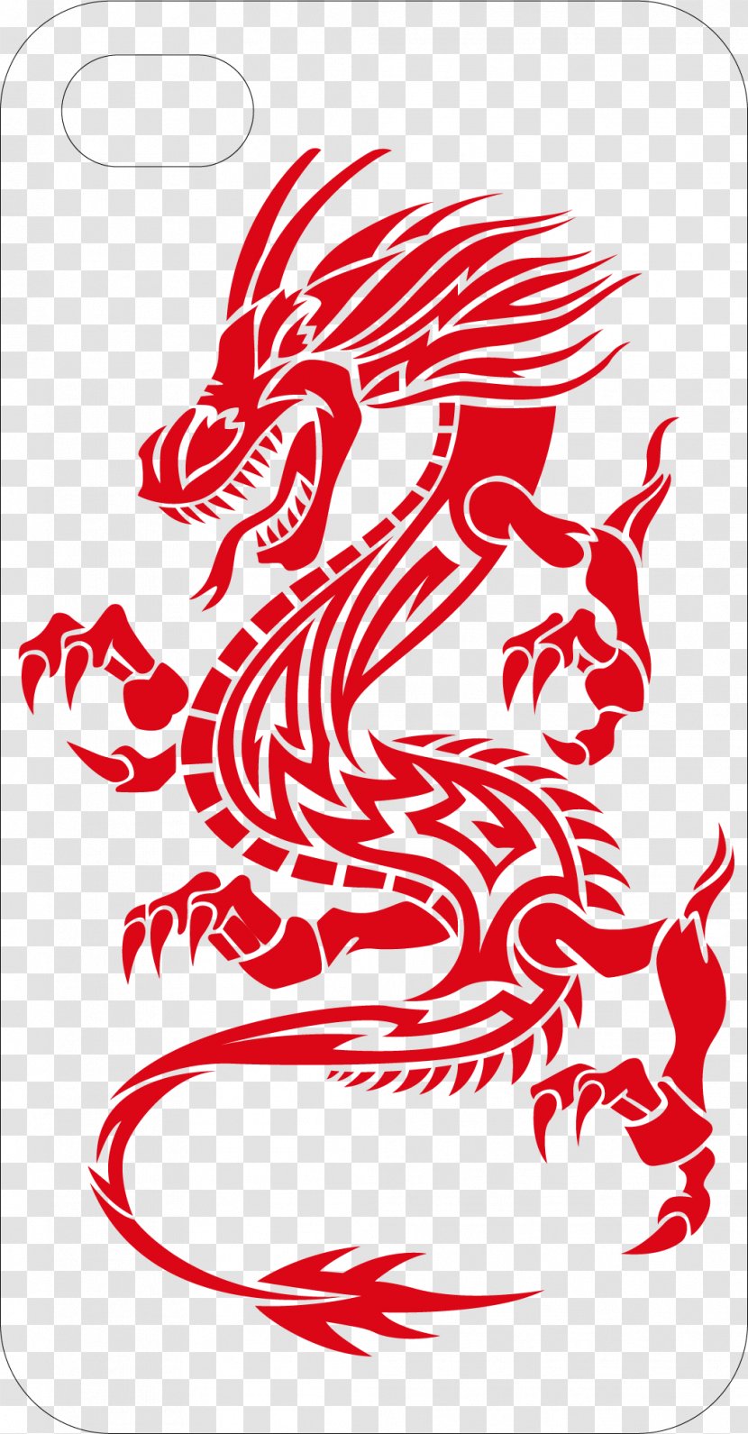 Tattoo Dragon Tribe Illustration - Point - Long Beautiful Mobile Phone Shell Transparent PNG