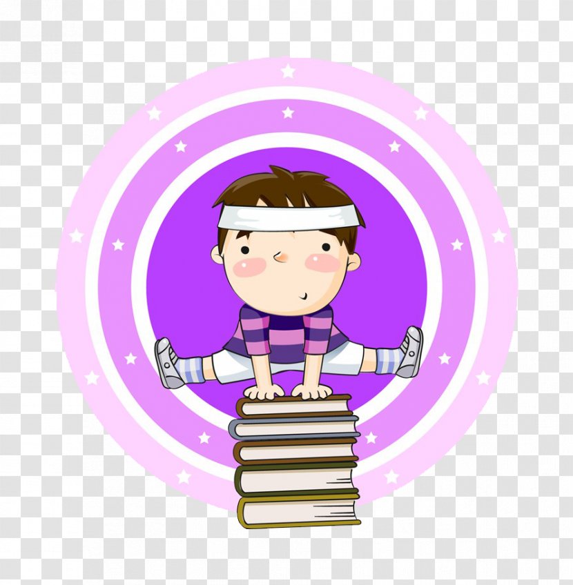 Cartoon Gymnastics Illustration - Tree - Boy Jumping Transparent PNG