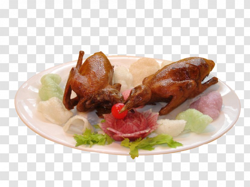 Squab Columbidae Meat Cocido Asian Cuisine - Food - Crispy Fried Pigeon Transparent PNG