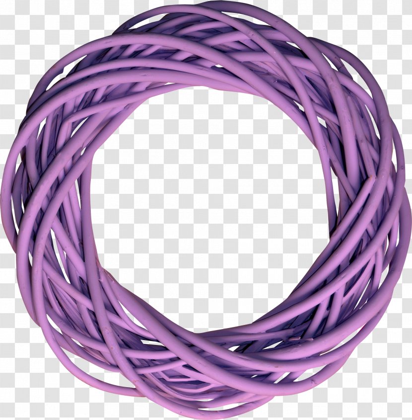 Picture Frame Violet Lilac Purple - Wire - Ribbon Transparent PNG