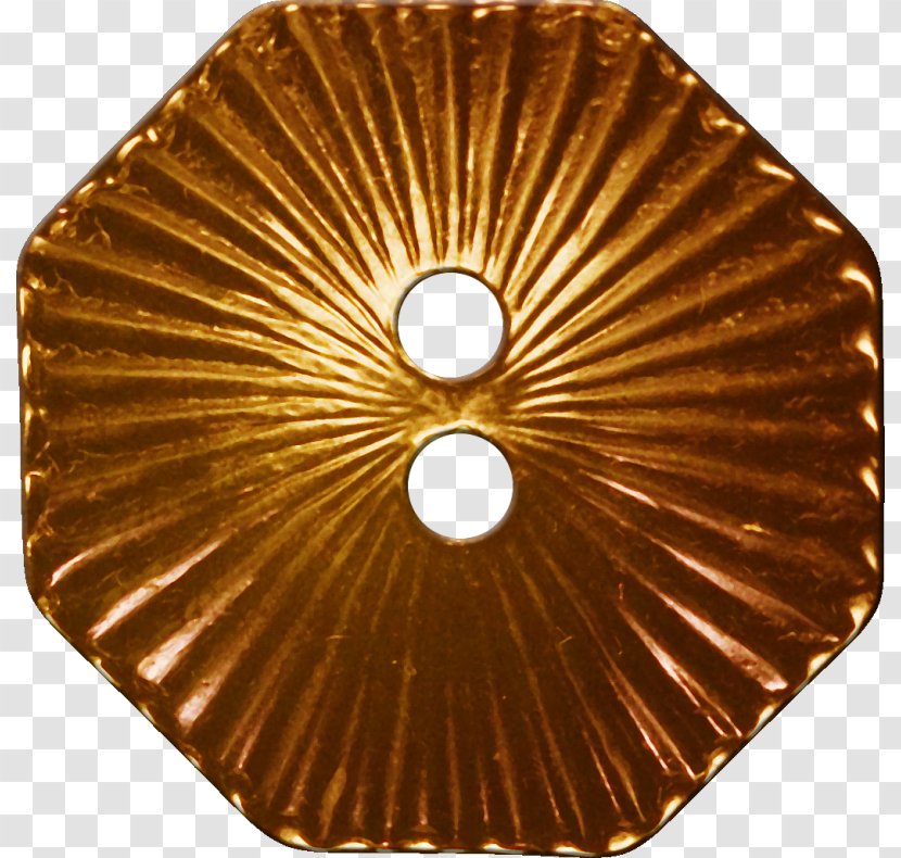 Copper 01504 Circle Shirt Gold - Button - Octagonal Transparent PNG