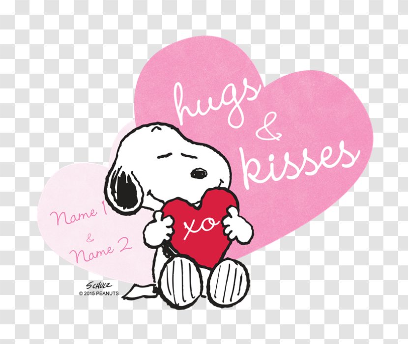 Snoopy Woodstock Charlie Brown Peanuts Kiss - Heart Transparent PNG