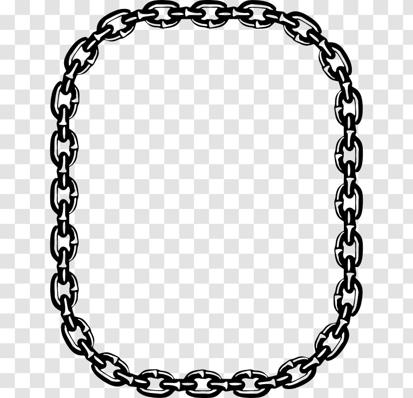 Chain Clip Art - Black And White Transparent PNG