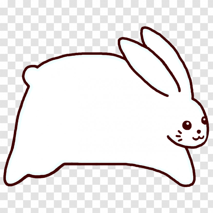 Hare Rabbit European Rabbit Mountain Cottontail Line Art Transparent PNG