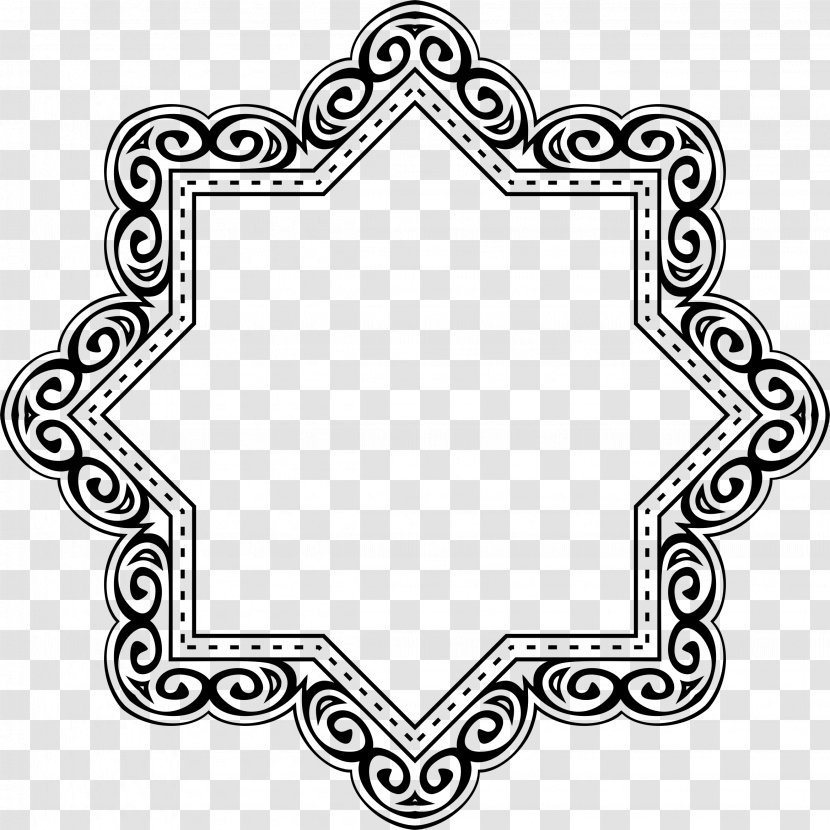 Islamic Geometric Patterns Symbols Of Islam - Black Frame Transparent PNG