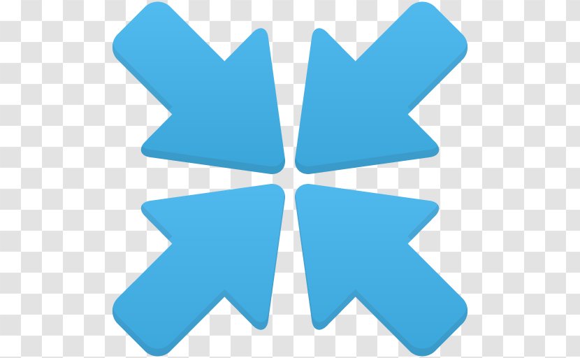Blue Triangle Text Aqua - Computer - Arrows Meeting Transparent PNG