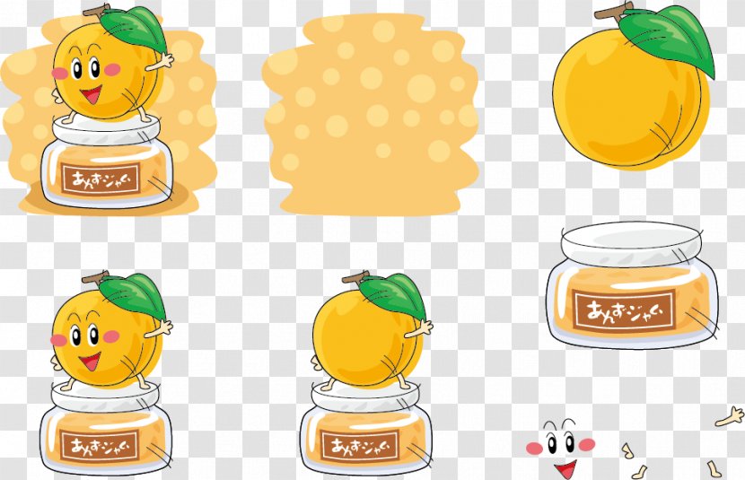 Fruit Apricot Clip Art - Orange Drink - Hello Expression Vector Apricots Transparent PNG