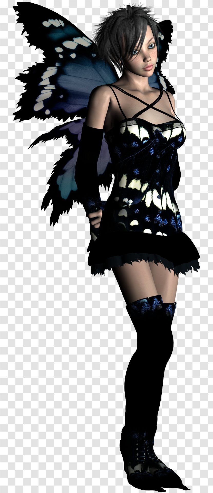 Legendary Creature Costume Design Fairy Black Hair Transparent PNG
