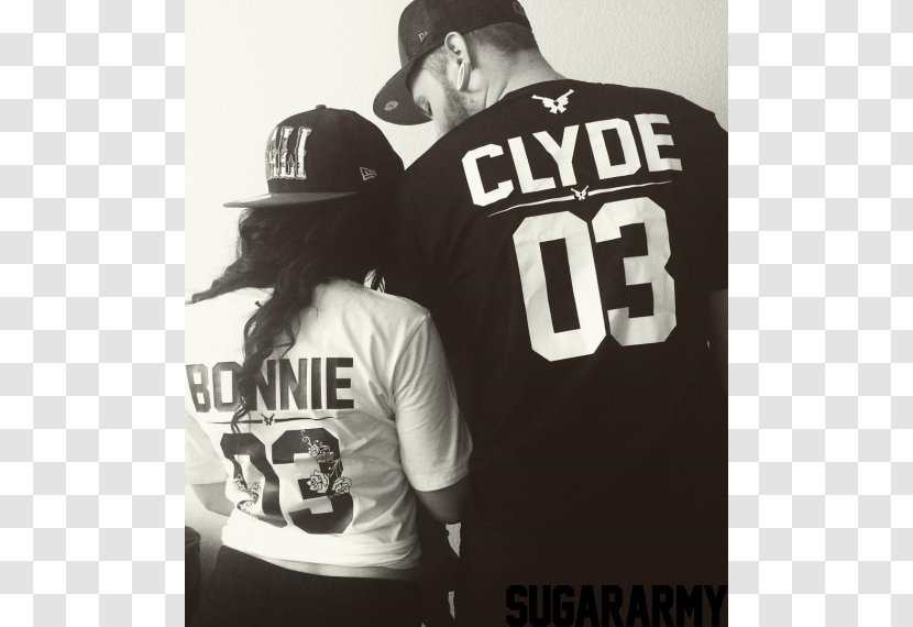 T-shirt Jersey Bonnie And Clyde Couple - Sports Uniform Transparent PNG