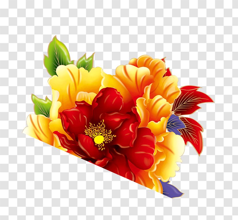 Floral Design Moutan Peony Cut Flowers - Floristry Transparent PNG