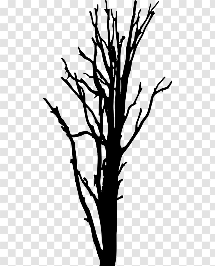 Twig 3D Computer Graphics Clip Art - Black And White - Silhouette Transparent PNG