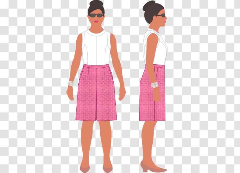 Skirt Dress Pink M - Silhouette - Karkat Peixes Pattern Transparent PNG