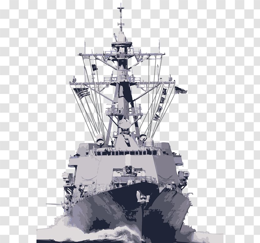 Guided Missile Destroyer Vector Graphics Clip Art Illustration Dreadnought - Battlecruiser - Ship Transparent PNG
