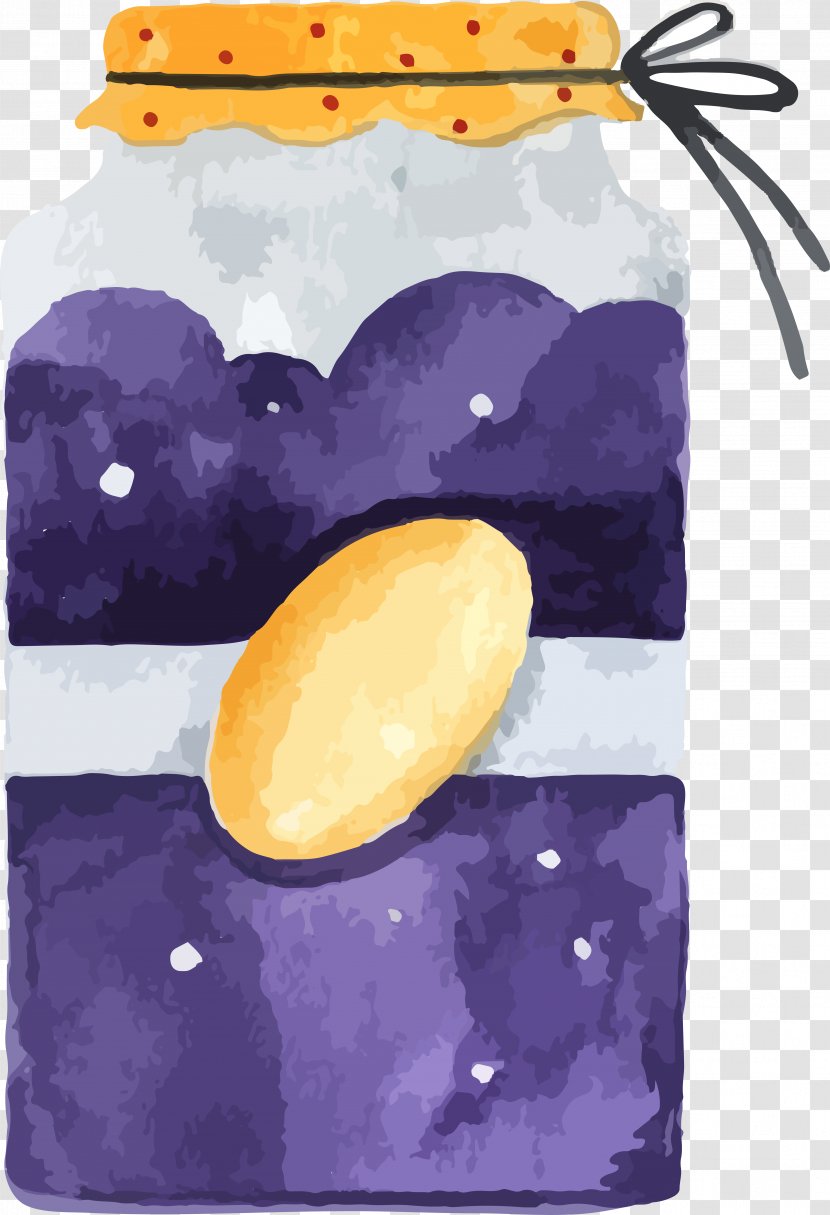 Drawing Cartoon - Food - Purple Cute Drifting Bottle Transparent PNG