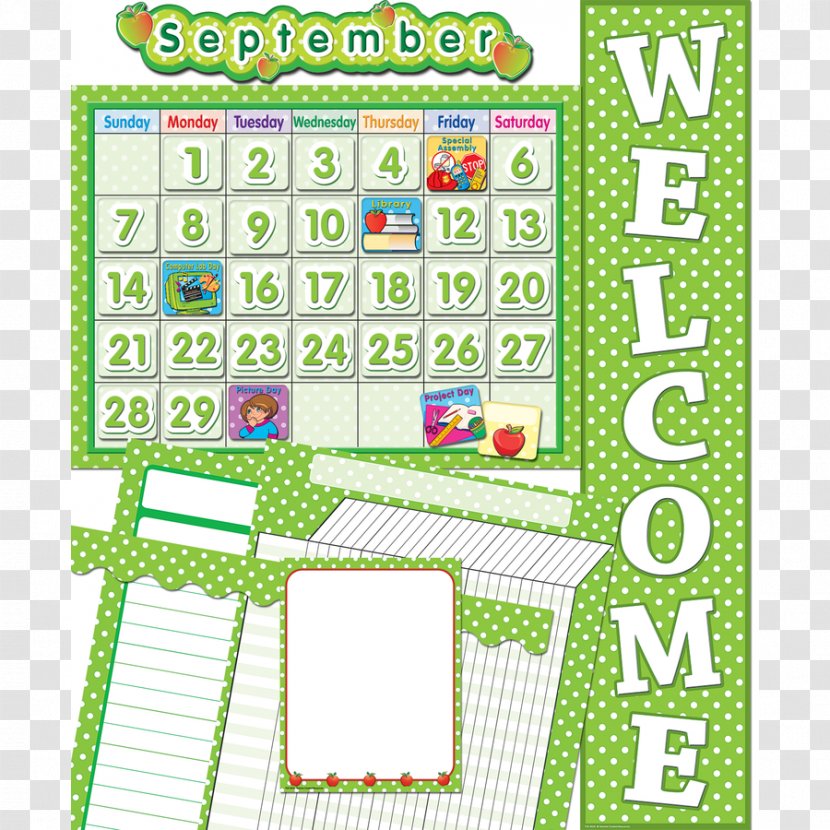 Polka Dot Bulletin Board Number Teacher - Pieced Borders The Complete Resource Transparent PNG