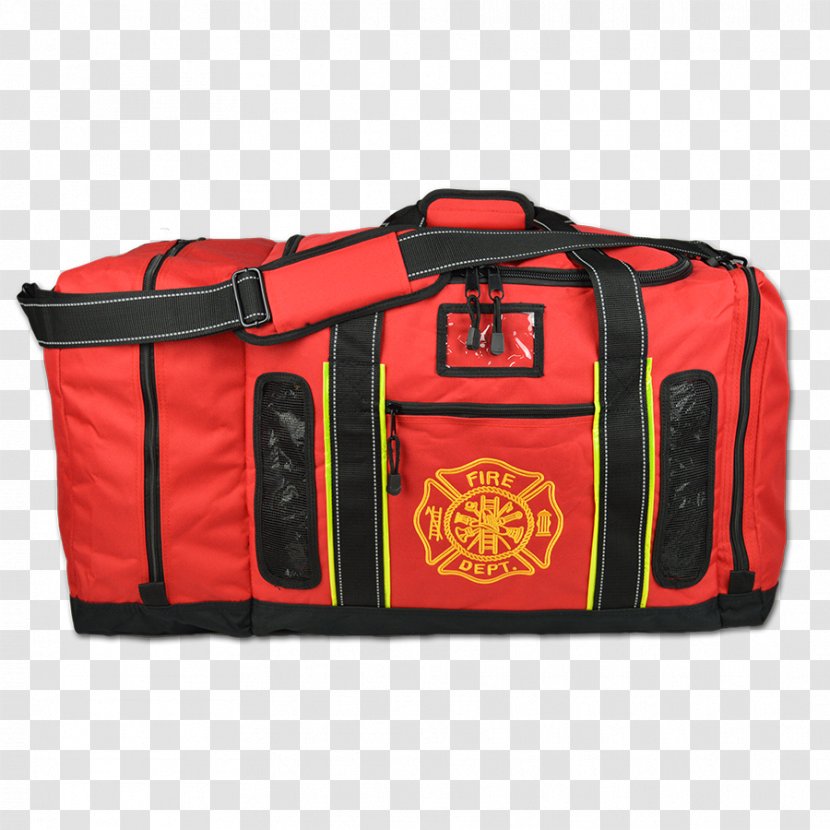 Bunker Gear Firefighter Bag Red Backpack - Emergency Medical Services Transparent PNG