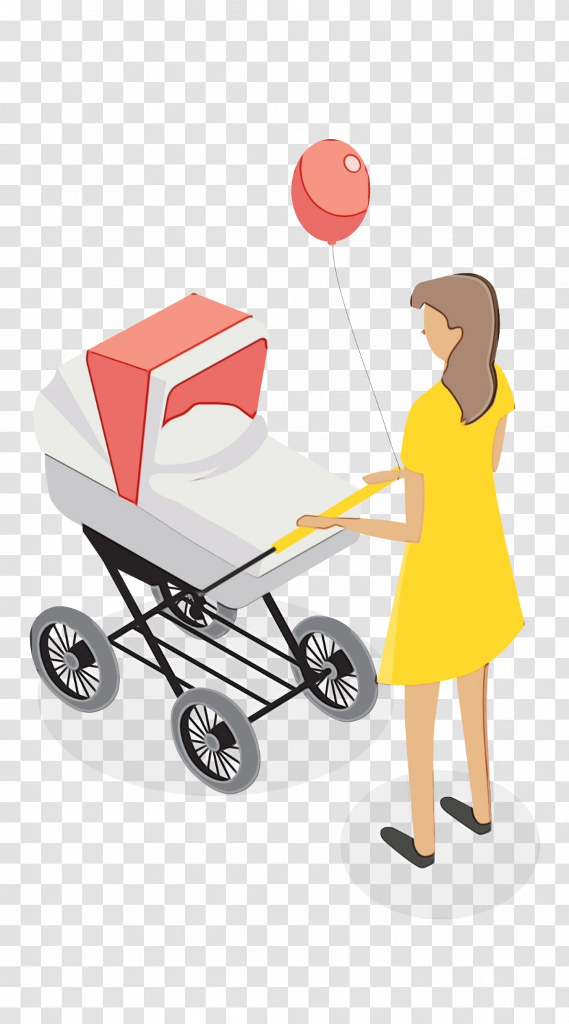 Vehicle Cart Package Delivery Baby Products Carriage - Wet Ink Transparent PNG