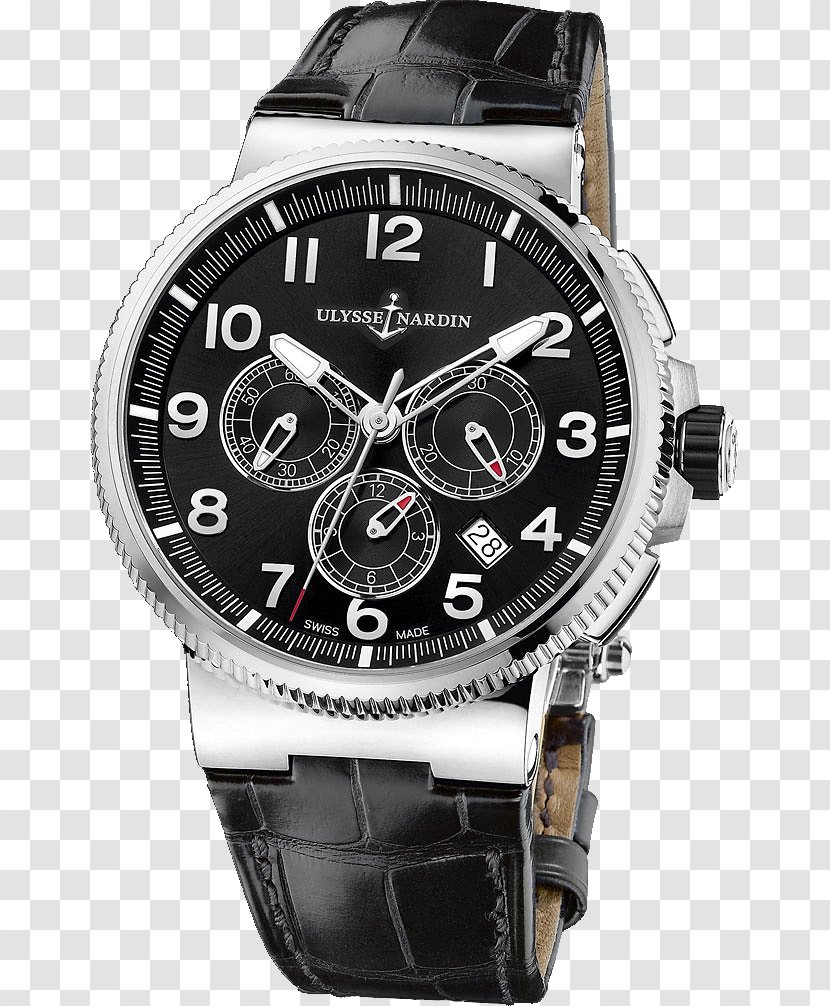 Ulysse Nardin Marine Chronometer Watch Chronograph - Clock - Belt Winding Ring Transparent PNG