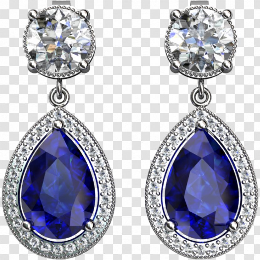 Earring Sapphire Bitxi Jewellery Gemstone Transparent PNG