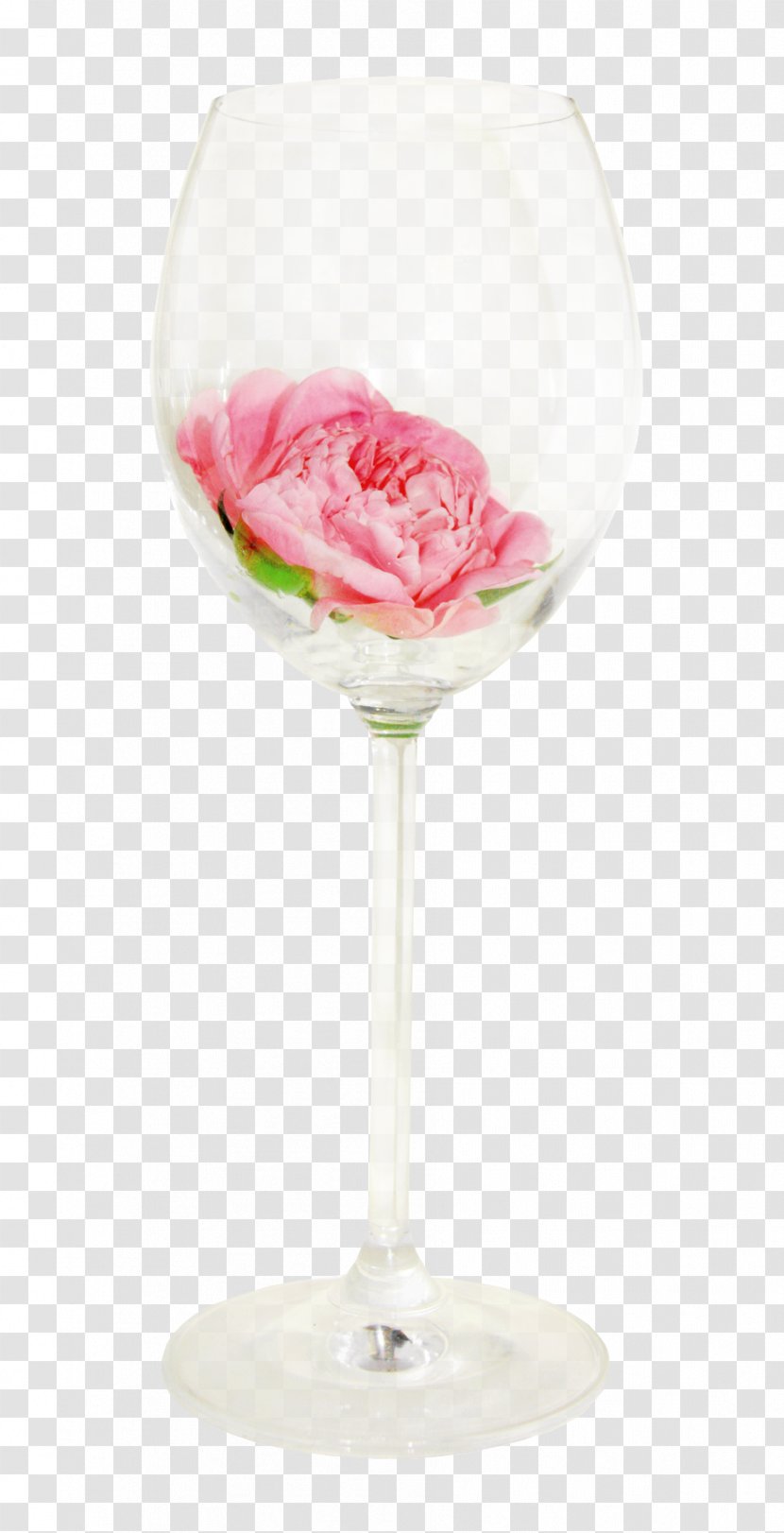 Wine Glass Paper Garden Roses Cup - Creative Petals Transparent PNG