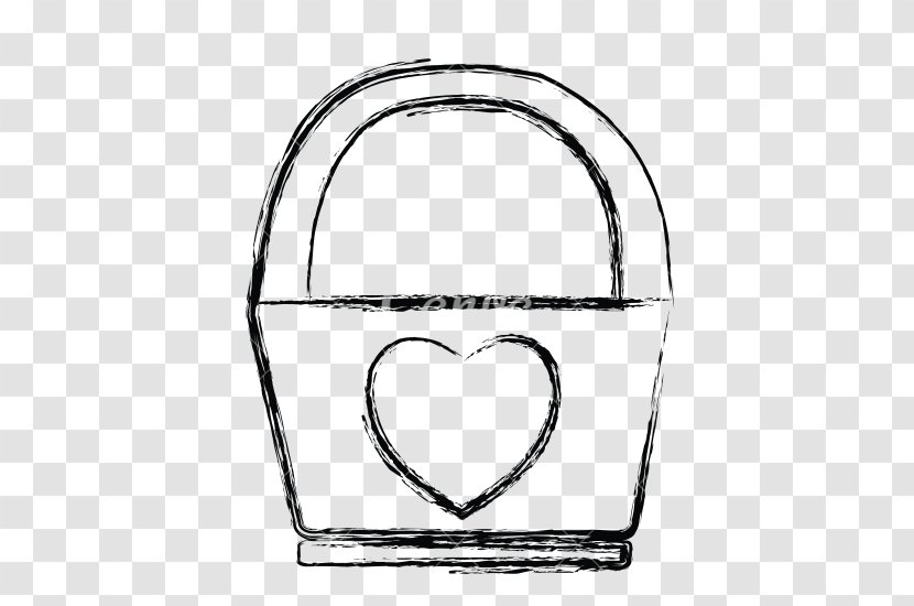 Padlock Rectangle - Black And White - Picnic Basket Transparent PNG