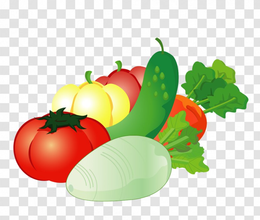 Vegetable Auglis Cartoon - Apple - Vector Fruits And Vegetables Transparent PNG