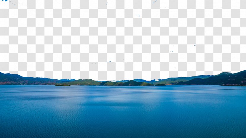 Water Resources Sea Sky Computer Wallpaper - Blue - Lugu Lake Rigby Peninsula Two Transparent PNG