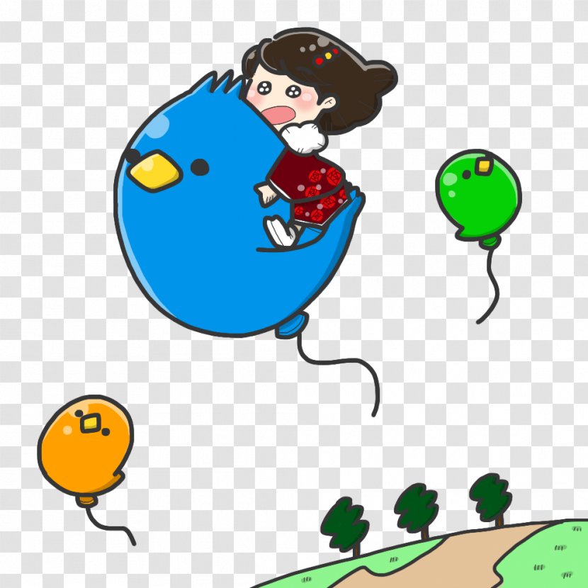 Balloon Cartoon Line Clip Art - Happiness Transparent PNG