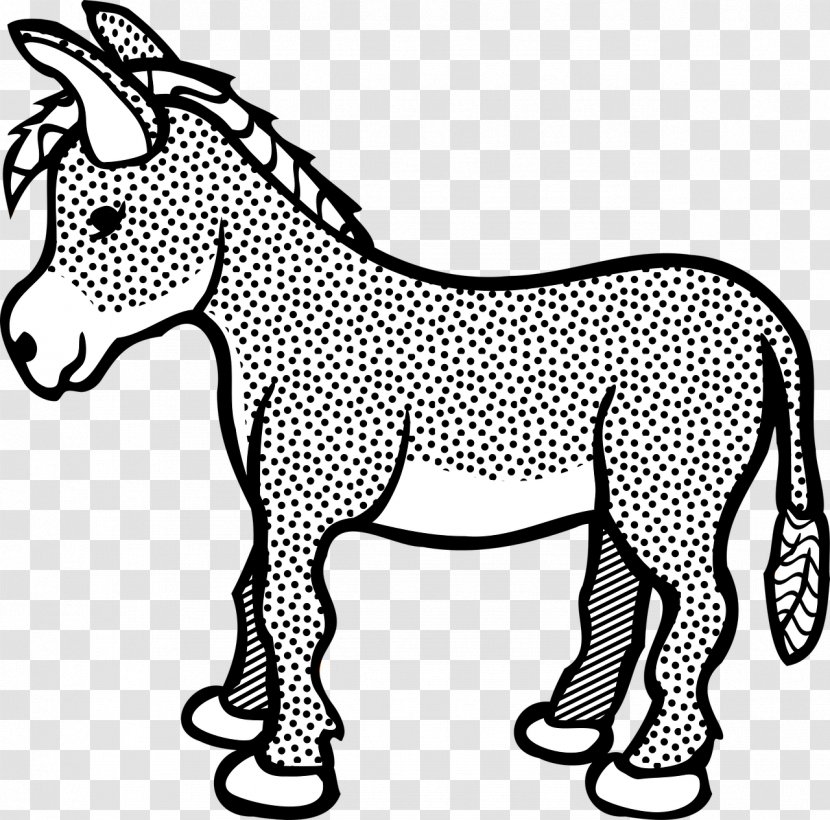 Donkey Clip Art Vector Graphics Image Drawing - Fictional Character Transparent PNG