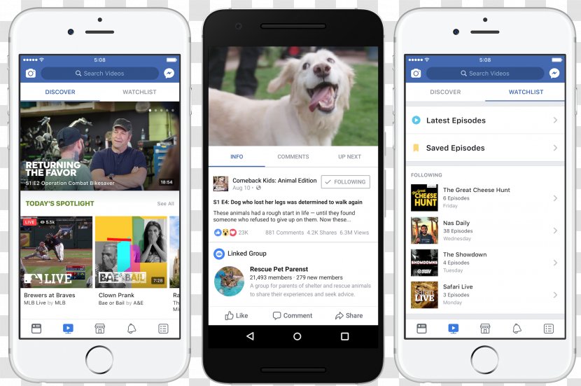 Facebook Watch YouTube Messenger News Feed - Multimedia - Post It Transparent PNG