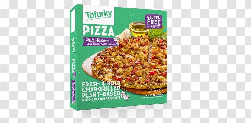 Vegetarian Cuisine Tofurkey Ham Pizza Gravy - Recipe Transparent PNG