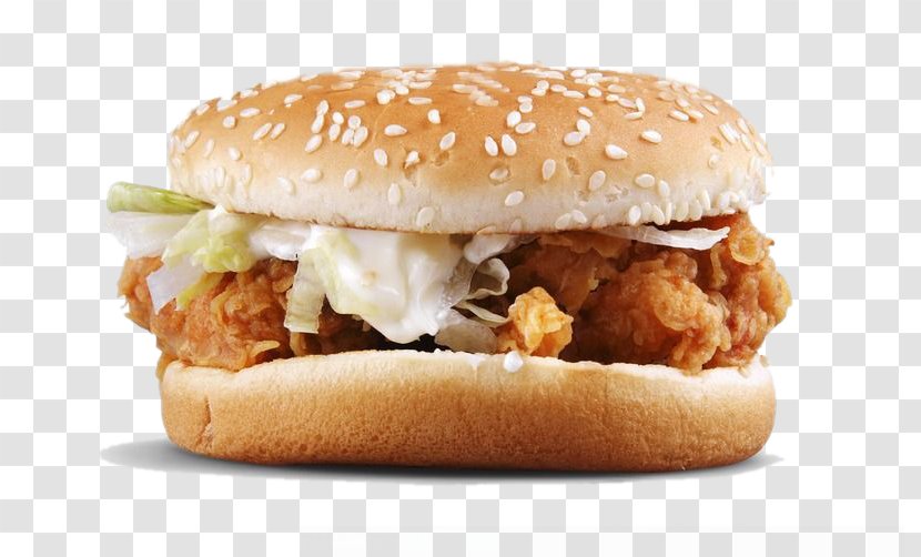Hamburger Fast Food French Fries Cheeseburger - Chicken Burger Transparent PNG