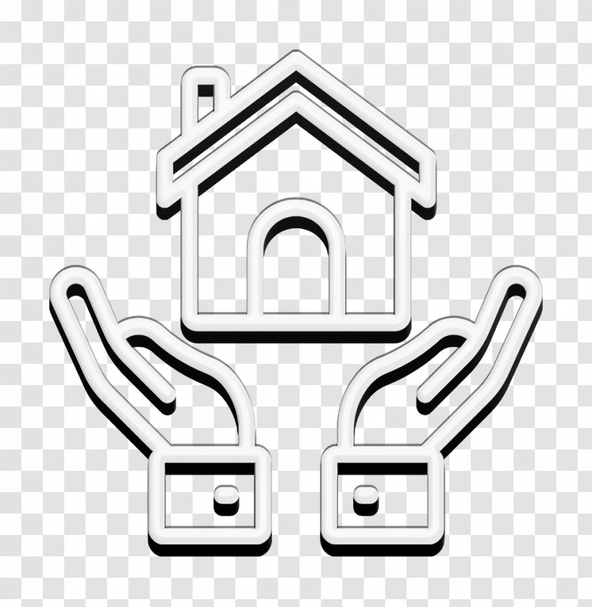 Insurance Icon Hands And Gestures Home - Coloring Book Logo Transparent PNG