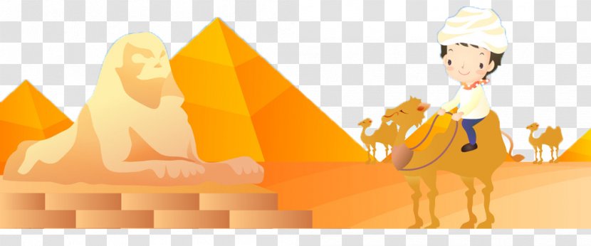 Great Sphinx Of Giza Egyptian Pyramids Travel Illustration - Tourism - Egypt Map Transparent PNG