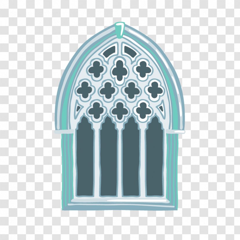 Church Window Drawing Clip Art - Arch - Hand-painted Windows Transparent PNG
