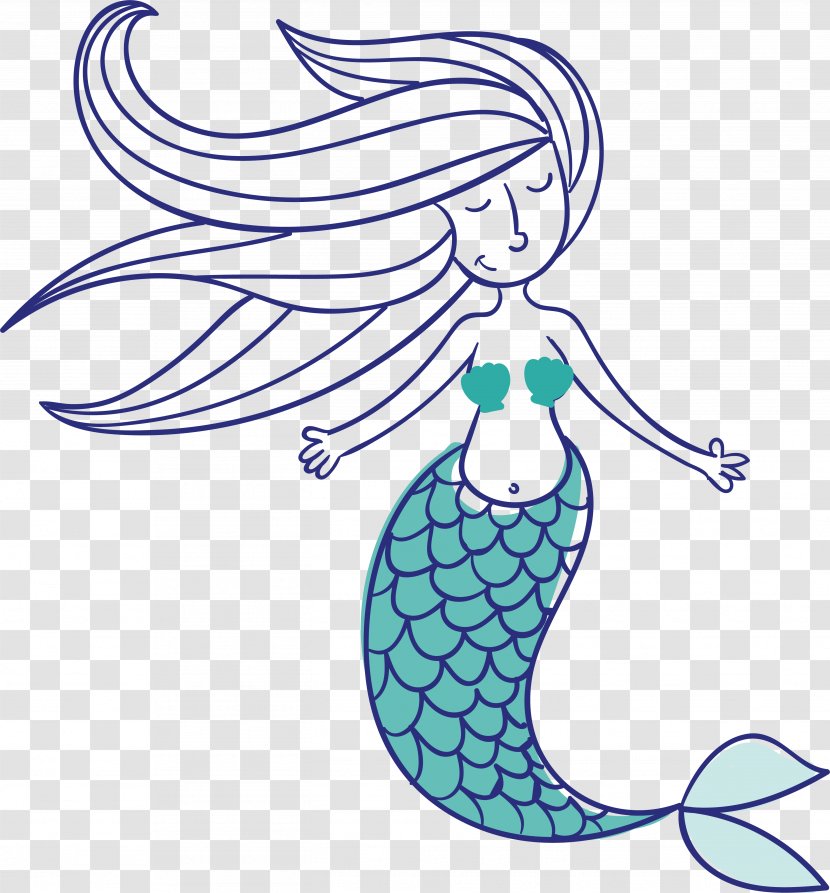 Euclidean Vector Mermaid Mythology Icon - Point - Cartoon Design Transparent PNG