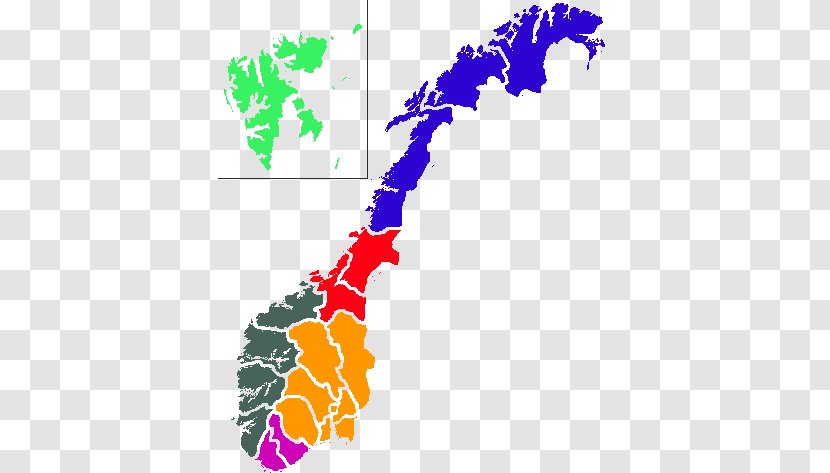 Northern Norway Western Central Nord-Trøndelag County - Map Transparent PNG