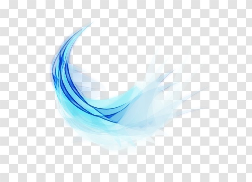 Feather - Aqua - Eyelash Electric Blue Transparent PNG